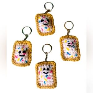 Crochet Toaster Pastry Keychains